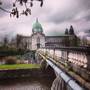 The Galway Cathedral on a cold and cloudy day